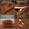 thumbnail image 3 of Alazuria Duvet Cover Set Soft Prewashed Microfiber with zipper and 4 corner ties Caramel Terracotta color Twin size ( 90" x 68" ), 3 of 5