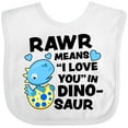 thumbnail image 3 of Inktastic Rawr Means I Love You in Dinosaur Valentine Boys or Girls Baby Bib, 3 of 4