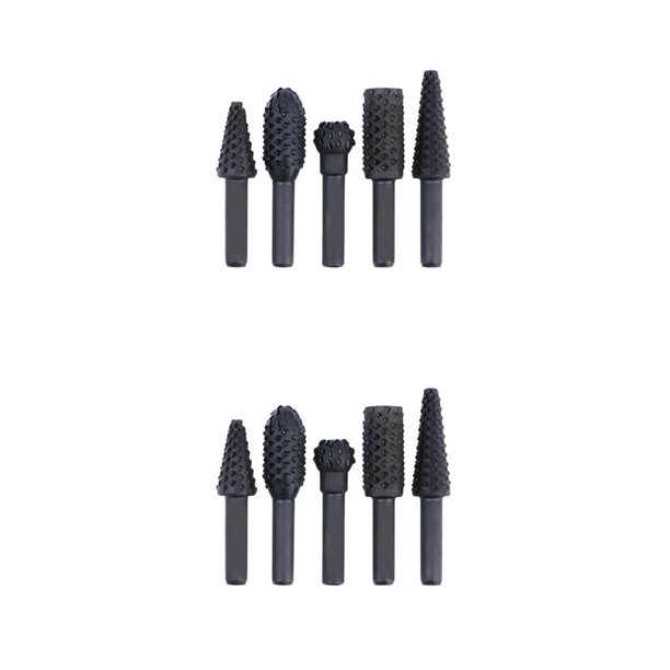 sweethay 5 uds., limas rotativas para manualidades, vástago de 1/4 de alta calidad, escofina rotativa, brocas de madera, herramienta manual para pulir negro 53-61 mm 2piezas sweethay CBP061468