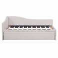 thumbnail image 6 of [Luckynote]Twin Size Upholstered L-Shaped Upholstered Daybed with Pop Up Trundle, Beige, 6 of 10