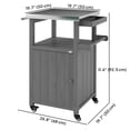 thumbnail image 3 of Outsunny Grill Table with Stainless Steel Top, Pizza Oven Table,  Dark Grey, 3 of 10