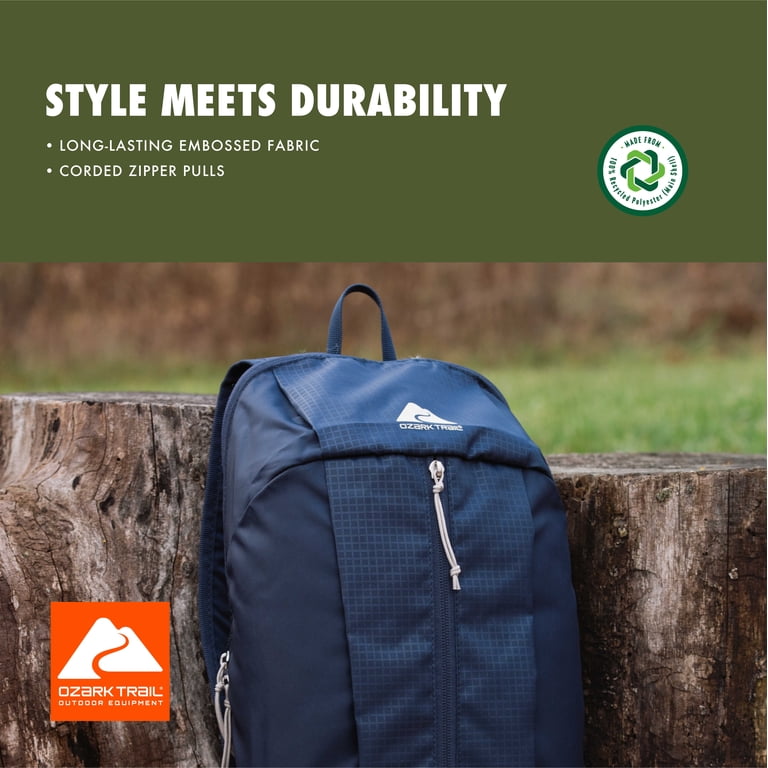Ozark Trail 10L Adult/Teen Polyester Daypack Backpack, Navy