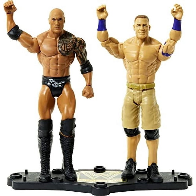 Figuras de acción MATTEL WWE The Rock vs John Cena 6 pulgadas paquete de 2
