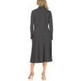 thumbnail image 5 of Moa Collection Women's Two Piece Set Solid Long Sleeve Casual Blazer Relaxed A-Line Midi Skirt, 5 of 7