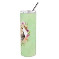 thumbnail image 4 of Airedale Terrier Green Flowers Double Walled Stainless Steel 20 oz Skinny Tumbler, 4 of 4