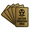 Brushed Gold, variant on Signs ByLITA Portrait Round Caution Radiation Area Sign (Blue) - Small