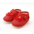 thumbnail image 2 of Newborn Shoes, Baby Girls Soft Soled Princess Shoes Lace Dot Walking Crib Slippers Nonslip Sandals for 3-12 Months Infant , Red, 2 of 5