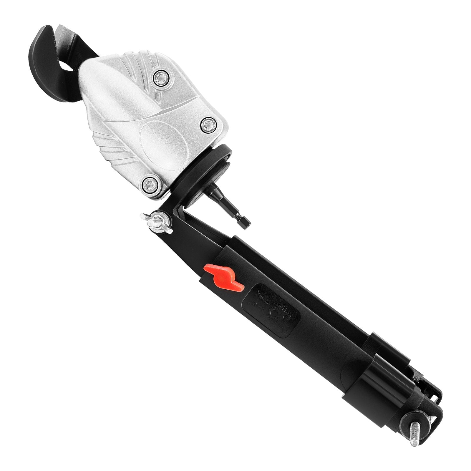 Metal Shear Drill Attachment, Cuts 18GA Steel and 14GA Aluminum, 360° Rotating Blade, 1/4" Hex Shank, Compatible with 18V-20V Drills for Straight and Curve Cutting
