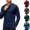 Royal Blue, variant on Urbanix Men's Henley Shirts Casual Long Sleeve Blouse Relaxed Henley Neck Collared Golf Shirt Outdoor Workout Wear with One Pocket