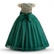 thumbnail image 3 of Vestido de Flor para Niña Fiesta de Boda Princesa Encaje Talla 150 (9-10 Años, 53 Verde), 3 of 5