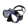 thumbnail image 1 of Máscara de buceo panorámica de amplio campo de visión, equipo de respiración para snorkel, gafas de natación para deportes acuáticos, buceo y . Azul negro, 1 of 8