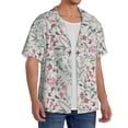 thumbnail image 2 of Goofa Fairy Floral Printed Men's Casual Short-sleeved Shirt,Lightweight Breathable Button-down,Summer Casual men's top,Versatile Fashion shirt-X-Large, 2 of 7