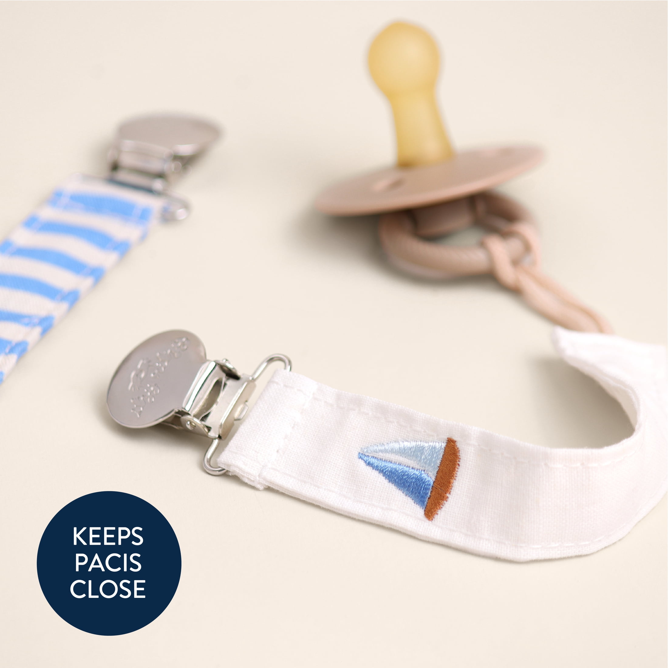 Itzy Clip™ Fabric pacifier strap