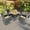 Gray, variant on Superjoe 5 Piece Patio Dining Set,Wicker Patio Conversation Set with Table,4 - Person Square Outdoor Table and 4 Chairs with Cushions,for Backyard, Deck and Garden,Brown