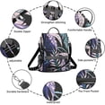 thumbnail image 4 of Waterproof Women's Nylon Backpack Purse - Lightweight Hawaii Floral Casual Shoulder Bag Anti-Theft Daypack, Convertible Fashion Crossbody Bag for Daily Use, Travel, Work & School,, 4 of 7