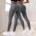 thumbnail image 2 of Women's Pants 2 Pack Thick High Waist Workout Yoga Leggings Summer Pants for Women Gray L, 2 of 3