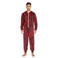 thumbnail image 2 of IAUYY Unisex Adult Onesie Pajamas Ultra-Soft Crystal-Soft Fabric, Halloween Adult Onesie Pajamas Adults,With a Zipper Plus Size Onesie Pajamas, Elegant Flower Field, 2 of 6