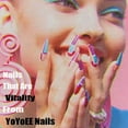 thumbnail image 5 of Uñas postizas de longitud media, uñas postizas tipo ataúd, acrílicas, cobertura total, para mujeres y niñas, 24 unidades, 5 of 5