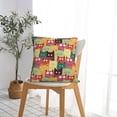 thumbnail image 5 of Fuzoiu Cute Cartoon Cat Print Square Pillow Cover,Hidden Zipper Design,Luxury Square Pillow Case, Throw Pillow,Couch Cushion-22"x22", 5 of 7