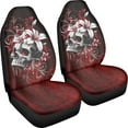 thumbnail image 3 of Binienty Floral Skull Car Seat Covers Front Seats Only Stretchy Bucket Seat Covers for Trucks SUV Jeep Halloween Auto Accessories Protectors Decor Set, 3 of 8