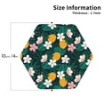 thumbnail image 2 of KLL Drink Coasters Set Hexagon of 4,PU Leather Absorbent Coasters Set Decorative Coffee Cup Coasters Housewarming Gift for Home Decor-Tropical Fruit, 2 of 5