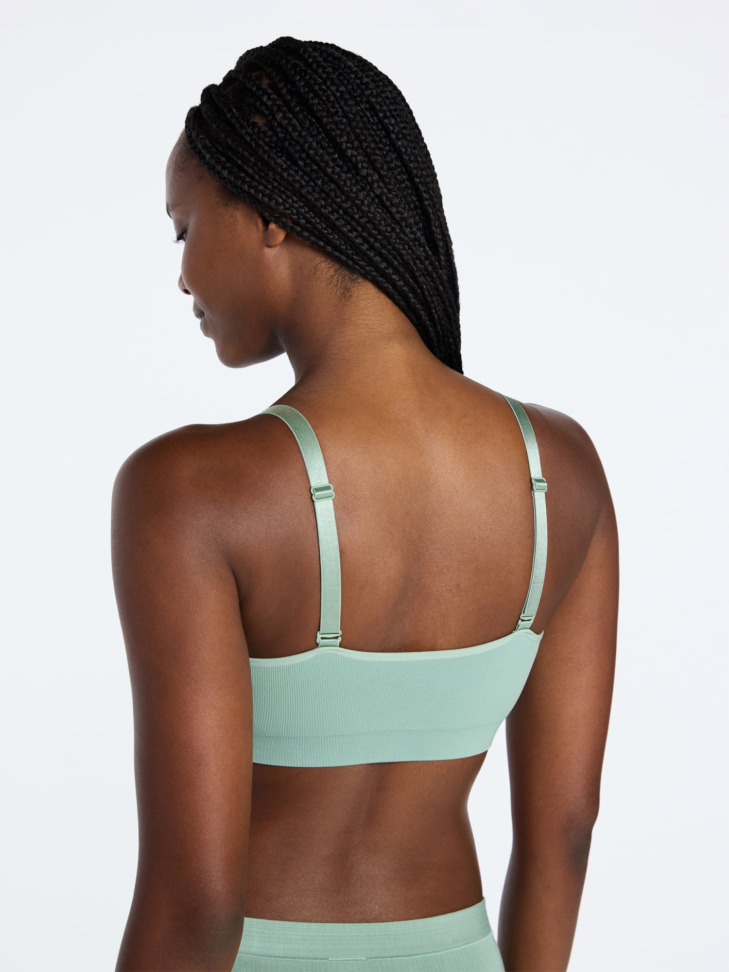 Joyspun Women's Seamless Plunge Pullover Bralette, Sizes S-XXXL