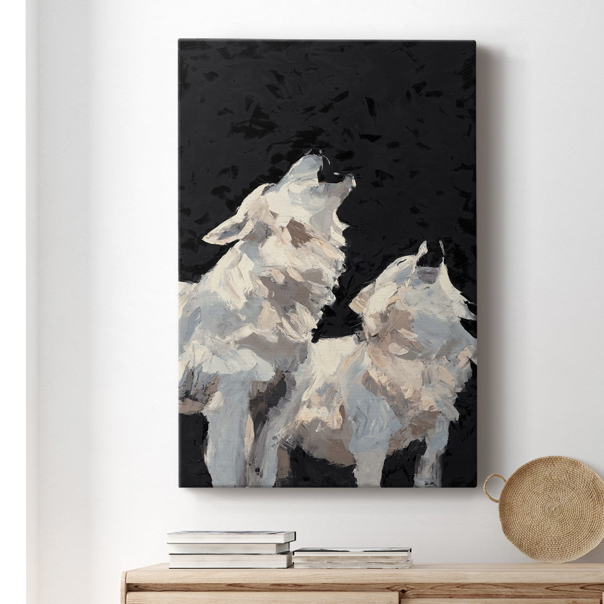 Midnight Wolves Premium Gallery Wrapped Canvas - Ready to Hang