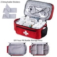 thumbnail image 4 of Travel Medicine Bag Organizer, Medical Bag Empty, Pill Bottle Organizer for Home, Large Medication Storage, Travel Carrying Case First Aid Kit Bags Empty, Emergency Kit., 4 of 7