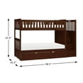 thumbnail image 2 of Lexicon Rowe Pine Bunk Bed with Reversible Step Storage in Dark Cherry, 2 of 3