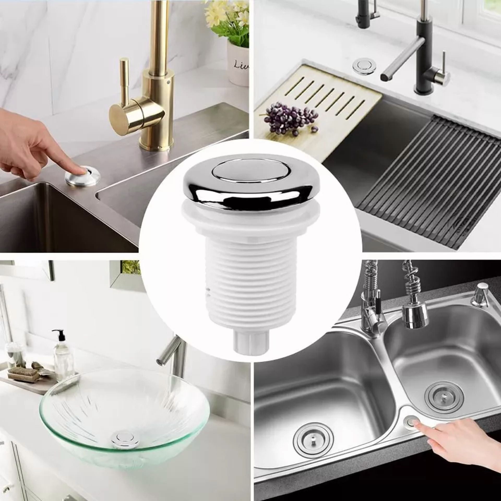 Sink Top Air Switch Push Button For Garbage Disposal Tub Spa Massage Bath C110