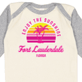 thumbnail image 4 of Inktastic Summer Enjoy the Sunshine Fort Lauderdale Florida in Pink Boys or Girls Long Sleeve Baby Bodysuit, 4 of 5