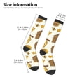 thumbnail image 2 of Honeii Honeycomb And Honey Print Long Socks,Novelty Design Socks Gift for Men and Women,Crew Socks,Calf Socks, 2 of 6
