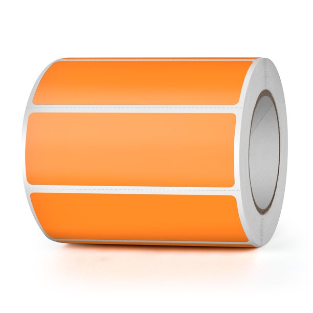 Pegatinas YIKIADA de vinilo naranja, 7,6 x 2,5 cm, autoadhesivas, 500 unidades