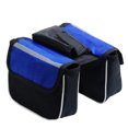 thumbnail image 2 of harmtty Bicycle Bag Anti-crack Reflective Strip Shockproof Large Capacity High Strength 3-in-1 Bike Front Beam Upper Tube Saddle Bag Bicycle Accessories,Blue, 2 of 8