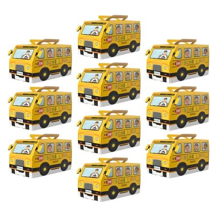RENACLIPY School Bus Candy Boxes 10 Pcs Back to School Party Favors Classroom Supplies Kids Birthday