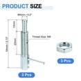 thumbnail image 2 of Uxcell 3 Pack Retractable Indexing Plunger Pin, M8 L Spring Plunger Carbon Steel Spring Loaded Latch Telescopic Locking Pin with Nut for Machinery Shipbuilding, 2 of 6