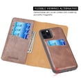 thumbnail image 6 of Luxury Gentleman 2nd Generation Detachable Magnetic Flip Leather Wallet Case W Trio Card Slots For Iphone 11 Pro - Brown, 6 of 8