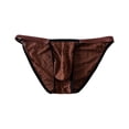 thumbnail image 4 of KHONTS Thongs for Men Underwear Lace Thongs Mesh Breathable Briefs Coffee M, 4 of 4