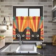 thumbnail image 4 of Yayeee Kitchen Curtains Tier Pair Light Filtering 27"x24" Rod Pocket Short Cafe Window Panel, Black Cat, 4 of 7