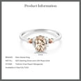 thumbnail image 5 of Gem Stone King 925 Silver and 10K Rose Gold Peach Morganite Engagement Ring for Women | 0.65 Cttw | Oval 7X5MM | Gemstone October Birthstone | Size 8, 5 of 5