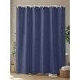 thumbnail image 4 of Dark Blue Shower Curtain, Solid Color Waterproof Shower Curtain Set with 12 Hooks Lightweight Washable Fabric Shower Curtains for Bathroom 48x72 Inches, 4 of 6