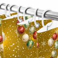 thumbnail image 4 of 60x72 Inch Shower Curtains for Bathroom, Red Green Christmas Fabric Bath Curtain Decor, Xmas Ball Snowflake Winter Waterproof Restroom Curtains Shower Set Accessories with 12 Hooks 60 Inch, 4 of 8