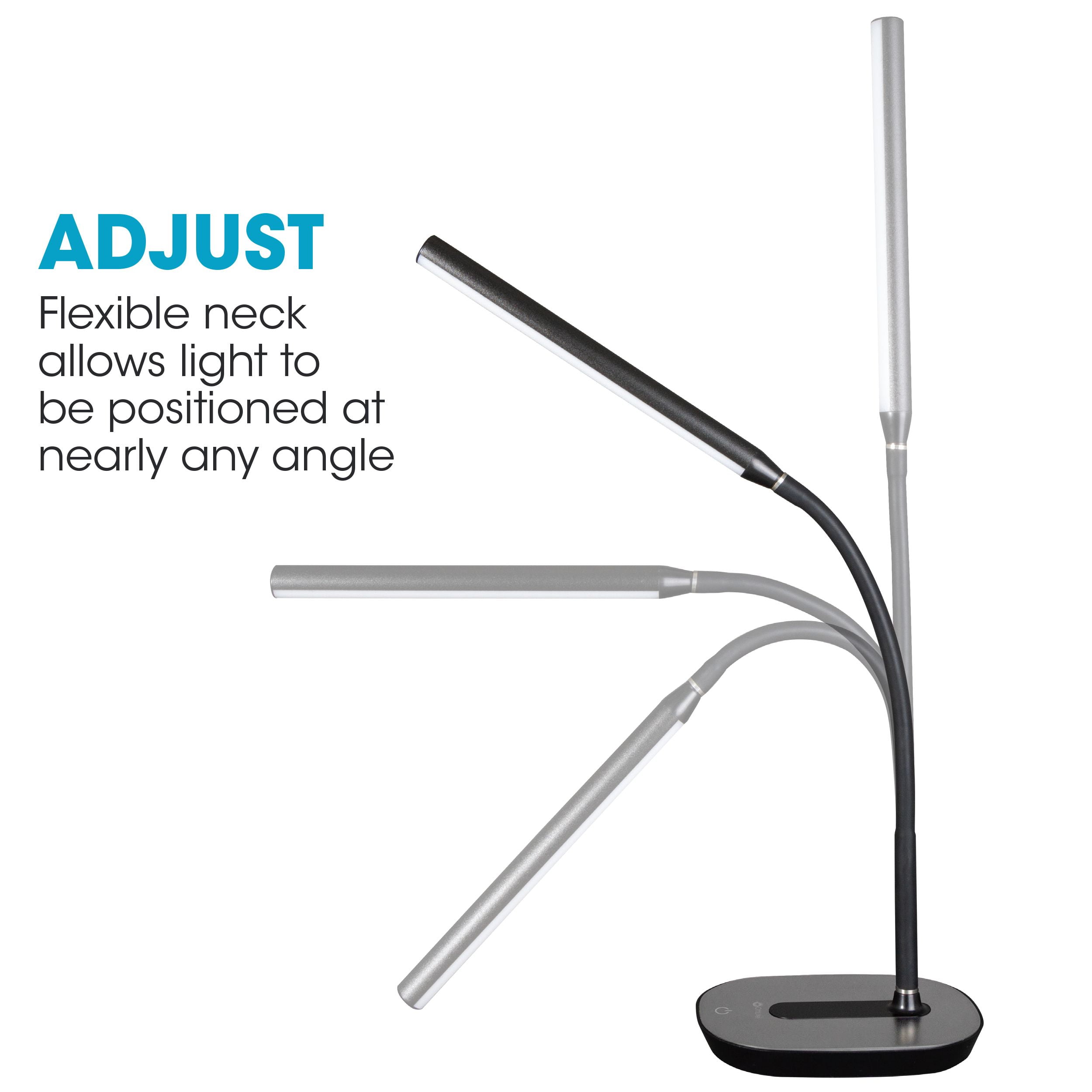 OttLite Strive LED Desk Lamp with USB Charging, Black