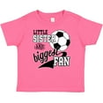 thumbnail image 3 of Inktastic Little Sister and Biggest Fan Soccer Player Girls Baby T-Shirt, 3 of 5