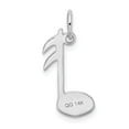 thumbnail image 3 of 14K White Gold Charm Pendant 21 mm 10 Polished Flat-Backed Musical Note, 3 of 4