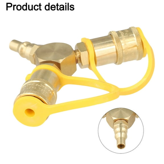 RANME 1Pcs 1/4" Rv Propane Quick Connect Y Splitter Adapter For Trailer Rv Hose