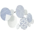 thumbnail image 5 of CosmoLiving by Cosmopolitan Blue Metal Plate Wall Decor with Intricate Patterns, 5 of 7