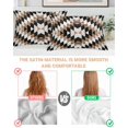 thumbnail image 4 of Satin Pillowcases Standard Size, Brown Geometric Farmhouse Southwestern Silk Pillow Cases for Hair and Skin with Zipper 2 Pack, Abstract Aztec Smooth Throw Pillow Covers for Sleeping, 20"x26", 4 of 6