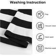 thumbnail image 2 of PK.ZTopia Black and White Striped Rug 23.6 x 35.4 Inches Cotton Hand-Woven Reversible Foldable Washable Black and White Outdoor Rug Stripe for Layered Door Mats Porch/Front Door Black Rug, 2 of 9