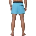 thumbnail image 3 of Unique Bargains Men's Vacation Solid Color Drawstring Elastic Waist Surfing Shorts 32 Light Blue, 3 of 5